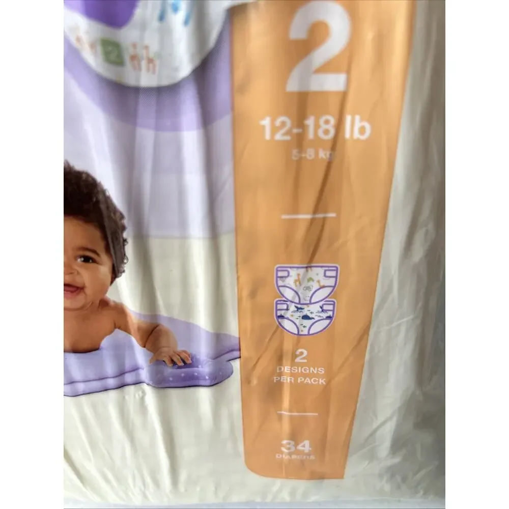 Up & Up Superasorb Diapers 12-18 Lbs 34 Diapers